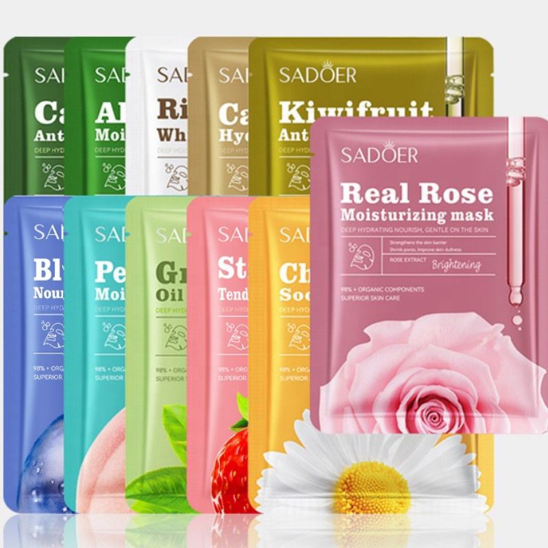 Masque tissu Fraise hydratant et éclat