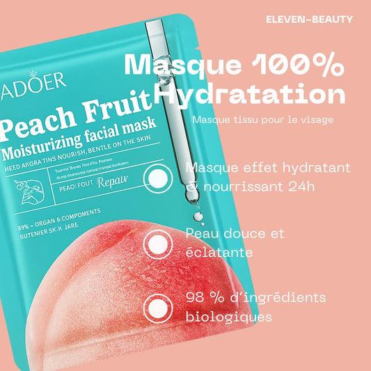 Masque tissu Pêche hydratant et apaisant