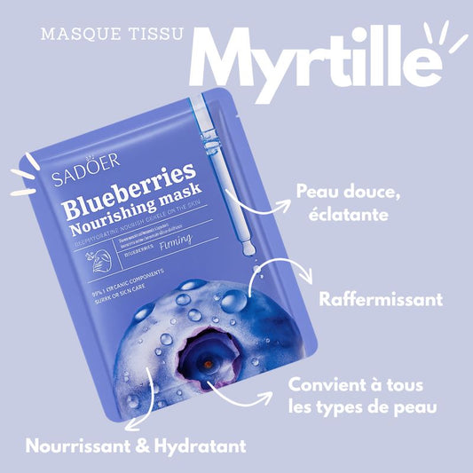 Masque tissu Myrtilles antioxydant et hydratant