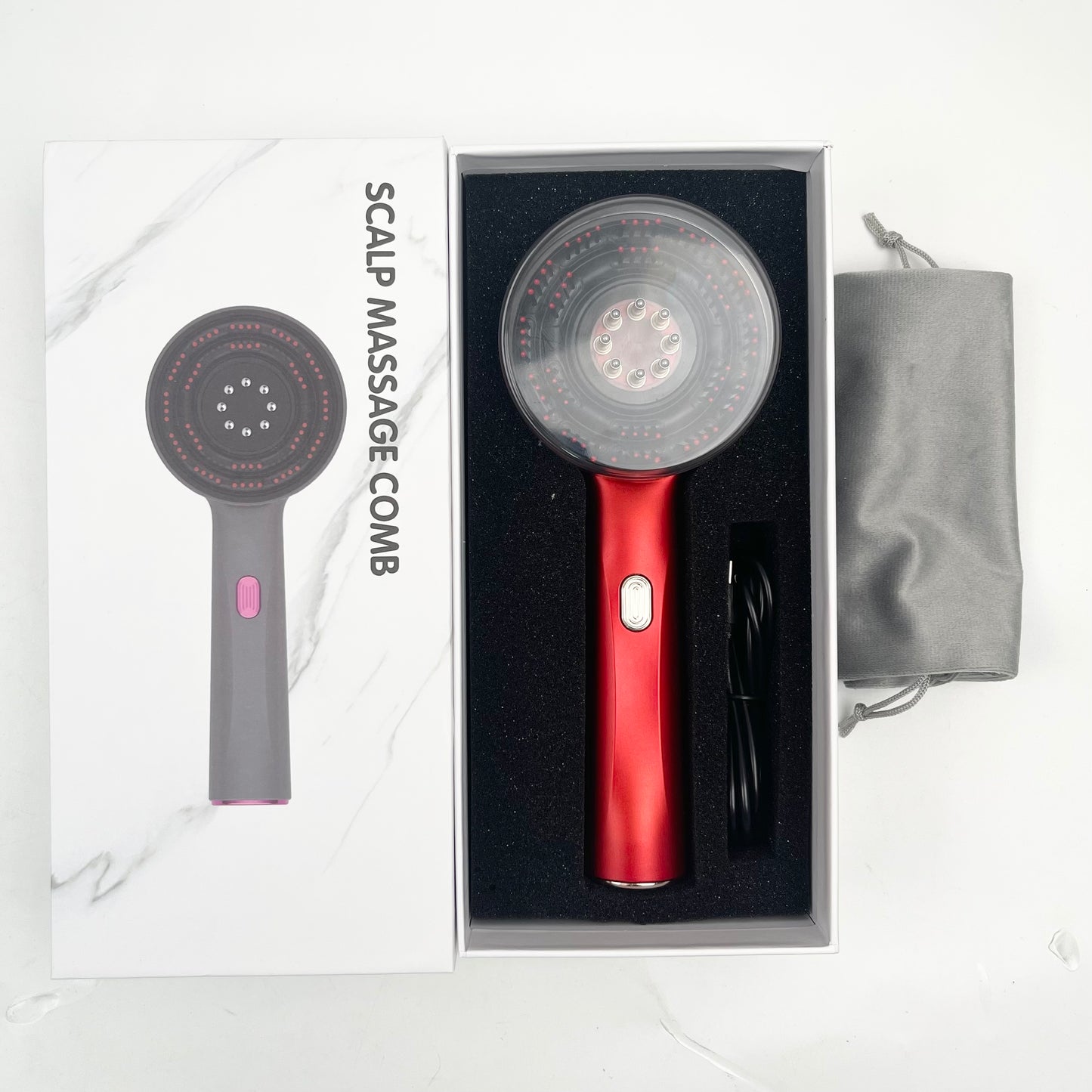 Brosse massante rechargeable cuir chevelu