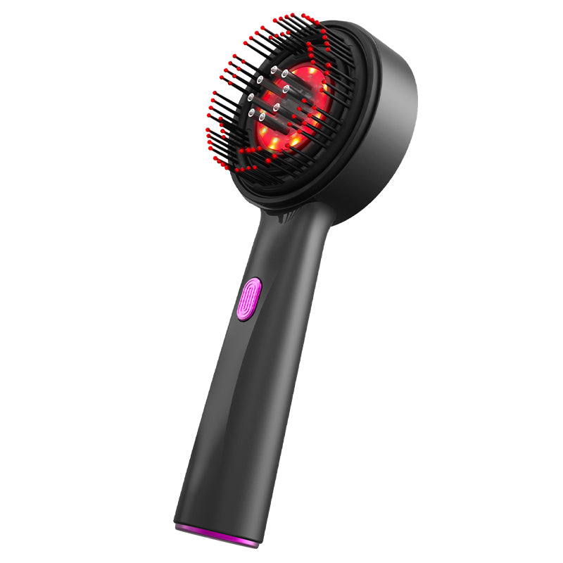 Brosse massante rechargeable cuir chevelu grise