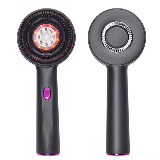 Brosse massante rechargeable cuir chevelu grise