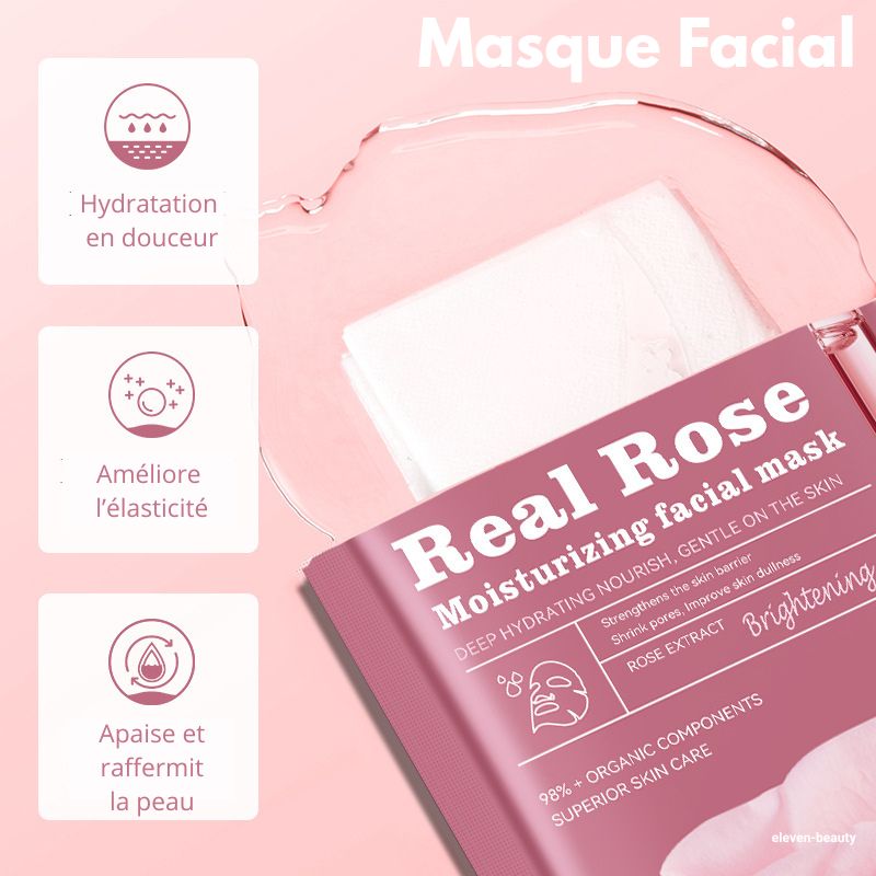 Masque tissu Roses éclat et hydratation