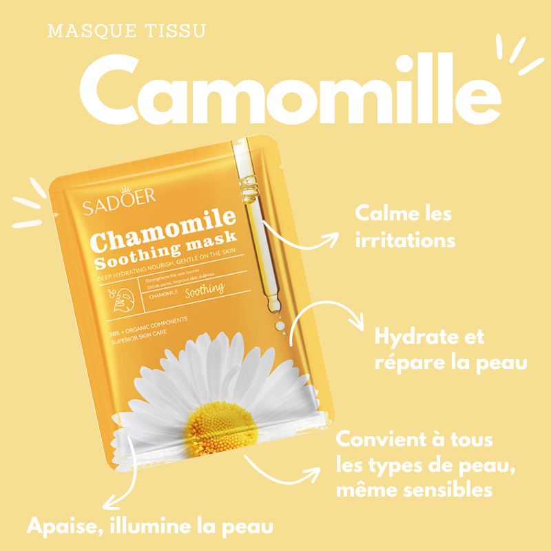 Masque en tissu Camomille