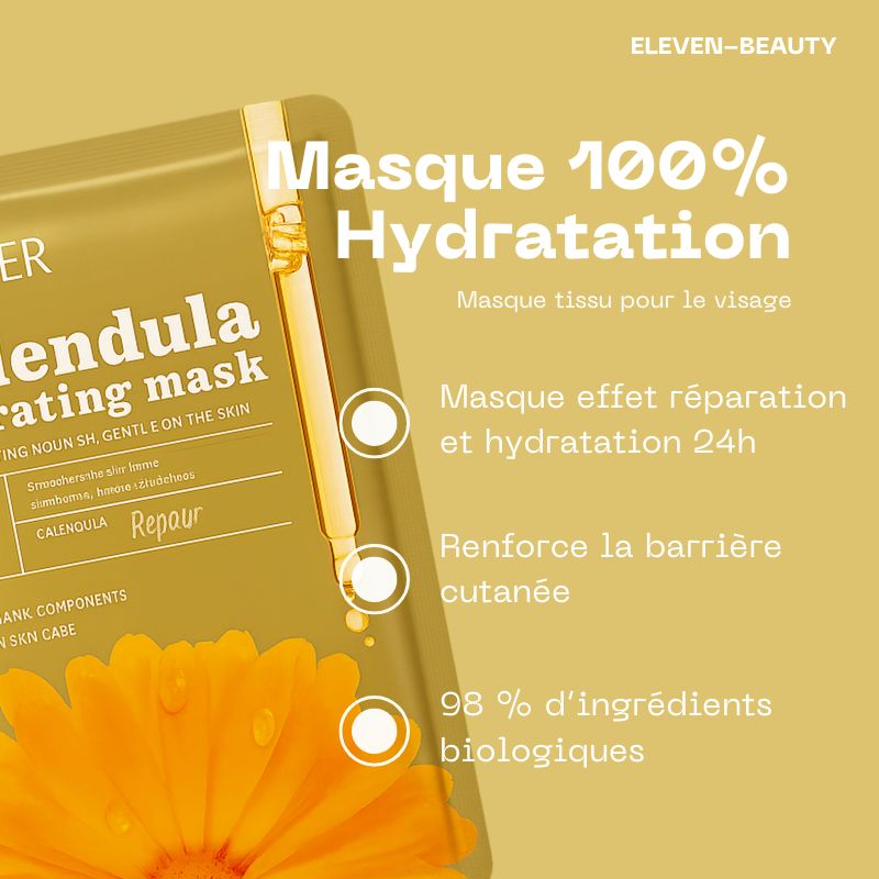 Masque tissu Calendula réparateur et apaisant