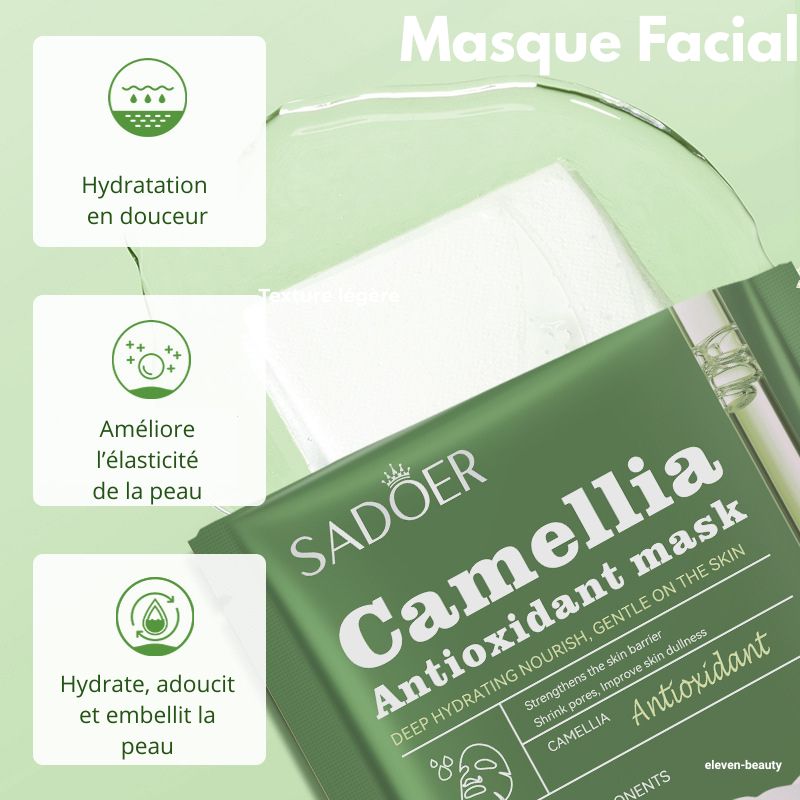 Masque tissu Camélia hydratant et régénérent