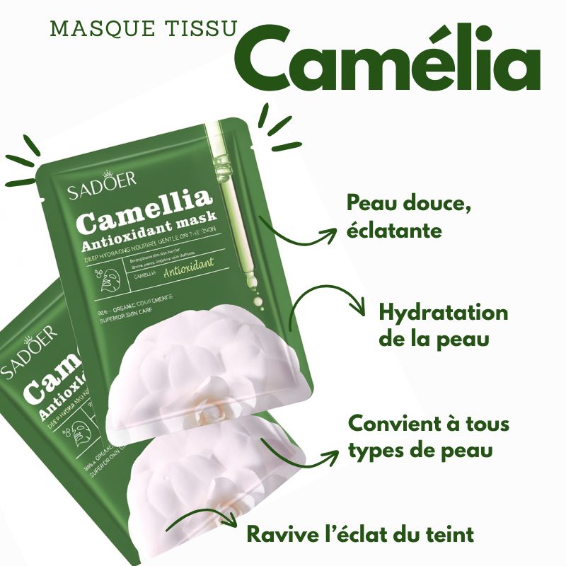 Masque tissu Camélia hydratant et régénérent