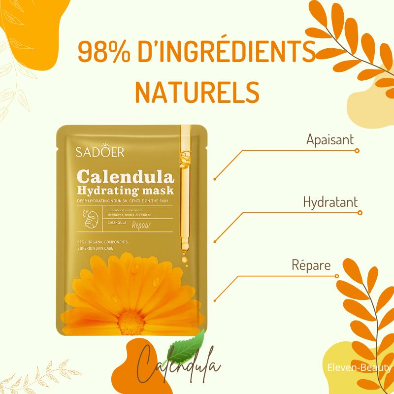 Masque tissu Calendula réparateur et apaisant